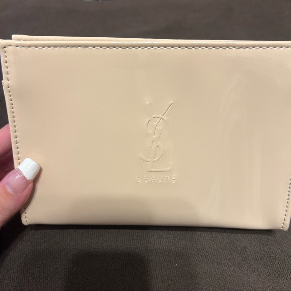 Yves Saint Laurent Beige Cosmetic Bag